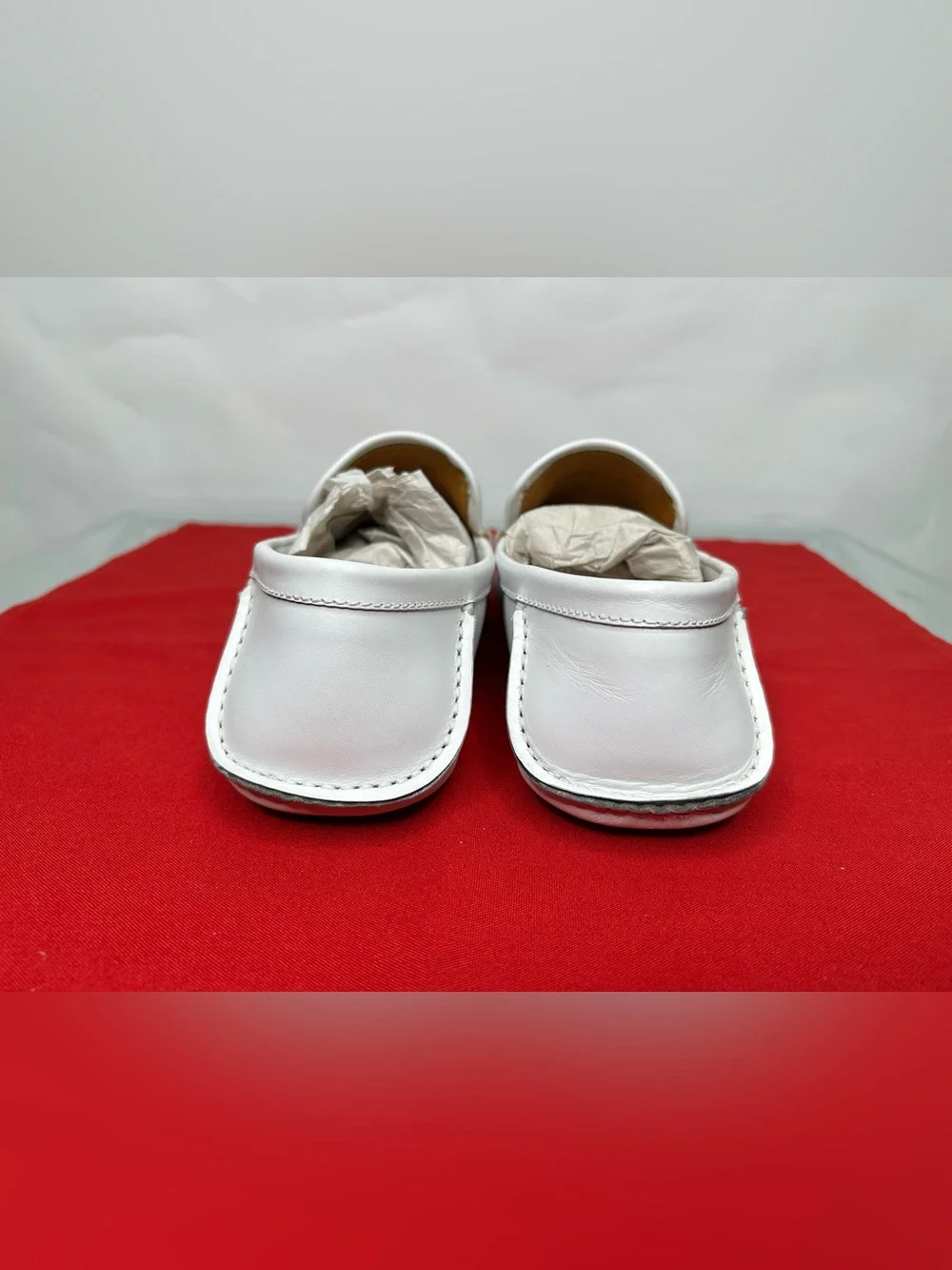 Gucci Loafers Drivers Leather White GG  Monogram Slip On Loafers Gucci Loafers Drivers Leather White GG Monogram Slip On  main image 3